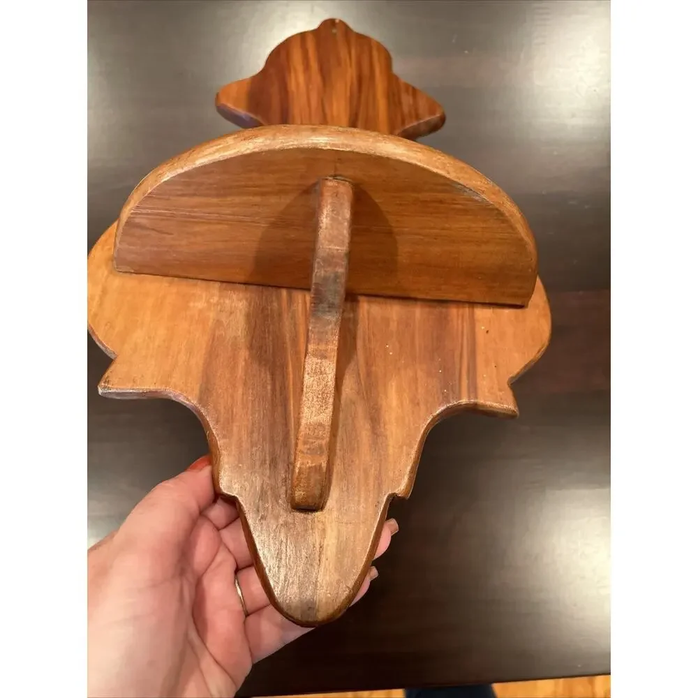VTG Wall Sconce Shelf Corbel Showcase Wood Wall Display Decorative